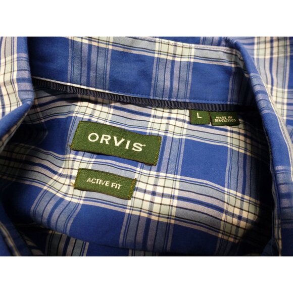 Orvis Heritage Wash Plaid Shirt Men’s Size Large Cotton Button Down Casual - Picture 5 of 14